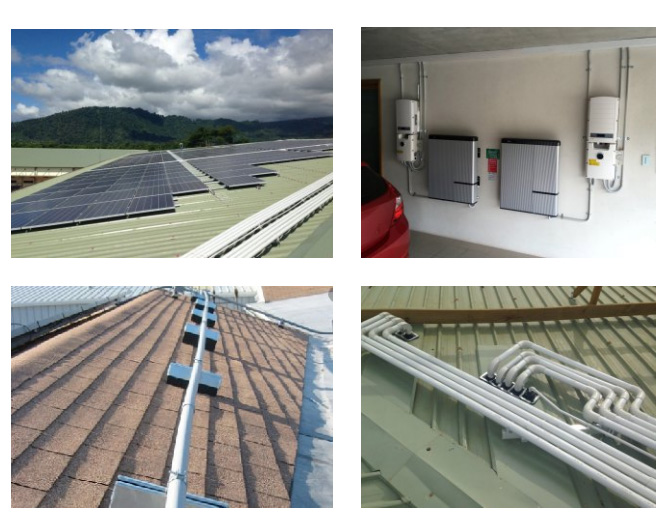 Solar conduit and fittings for outdoor electrical installations
