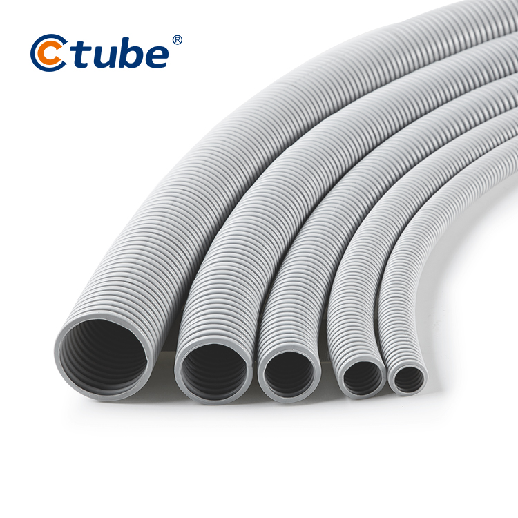 Ctube Electrical Tubing Corrugated PVC Conduit ENT Plastic Cable Wiring Pipe 20mm to 50mm - White