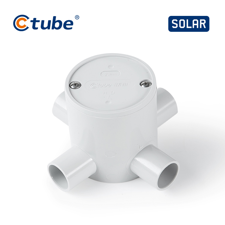 Ctube 20-25mm 4-Way Solar Deep Junction Box