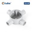 Ctube 20-25mm 4-Way Solar Shallow Junction Box