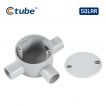 Ctube 20-25mm 3-Way Solar Shallow Junction Box