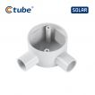 Ctube 20-25mm 2-Way V Type Solar Shallow Junction Box