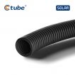 Ctube 20-50mm x 25-50m Heavy Duty Solar Flexible Electrical Corrugated Conduit Black