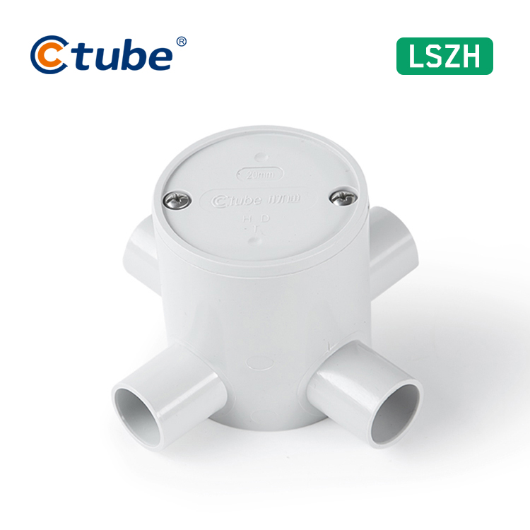 Ctube 20-25mm 4-Way LSZH Deep Junction Box