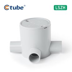 Ctube 20-25mm 3-Way LSZH Deep Junction Box