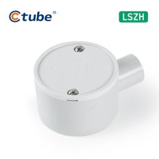 Ctube 20-25mm 1-Way LSZH Shallow Junction Box