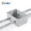 Ctube Electrical Junction Box Outdoor Waterproof Plastic Adaptable Boxes IP65 for PVC Conduit Pipe - Grey
