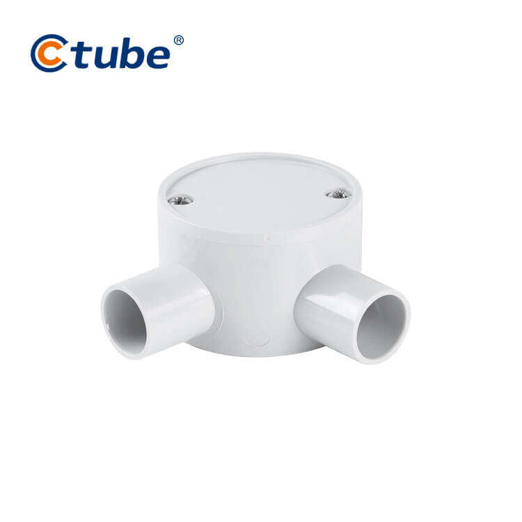 Ctube 20-25mm 2-Way V Type Solar Shallow Junction Box