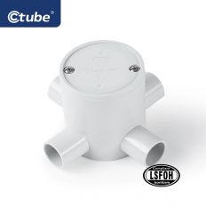 Ctube 20-25mm 4-Way LSZH Deep Junction Box
