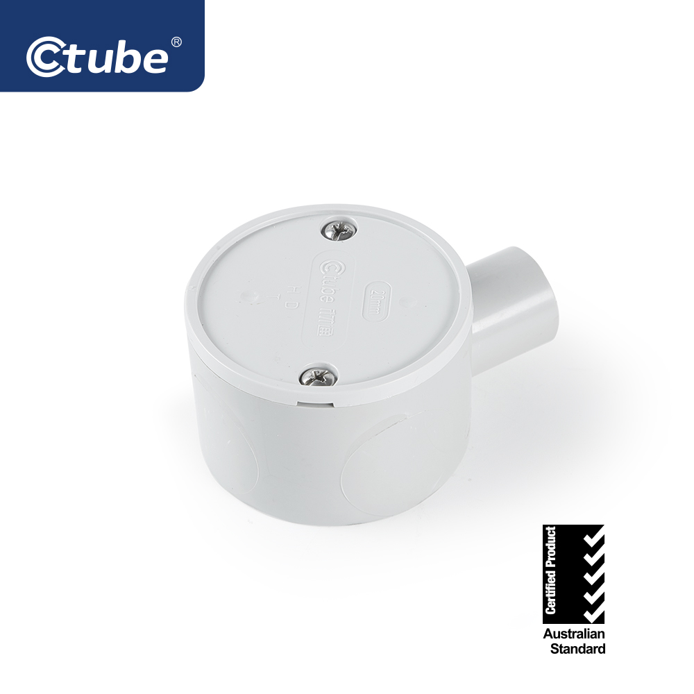Ctube 20-25mm 1-Way Shallow Junction Box