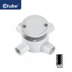 Ctube 20-25mm 4-Way Shallow Junction Box