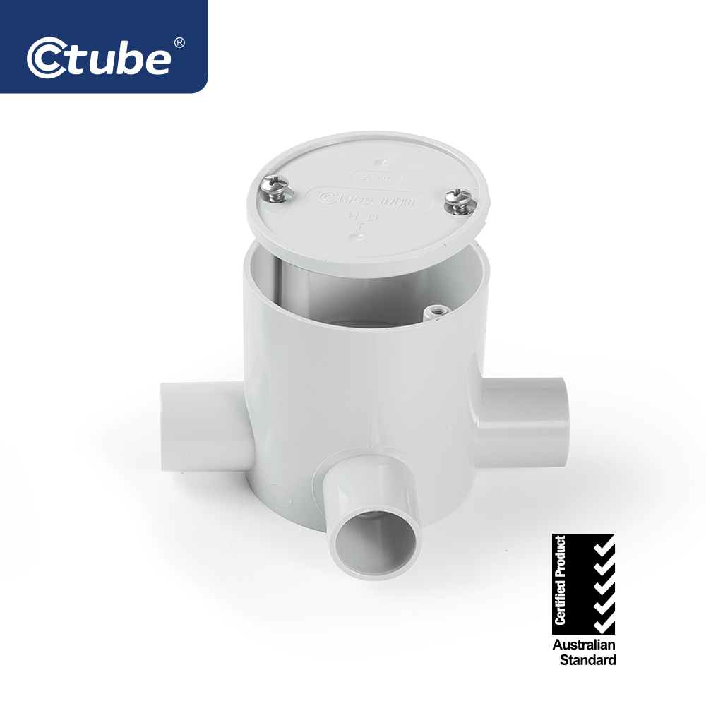 Ctube 20-25mm 3-Way Deep Junction Box