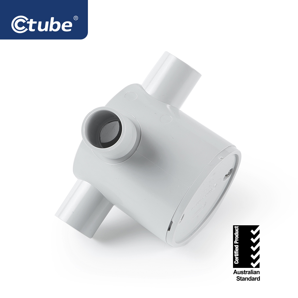 Ctube 20-25mm 4-Way Deep Junction Box