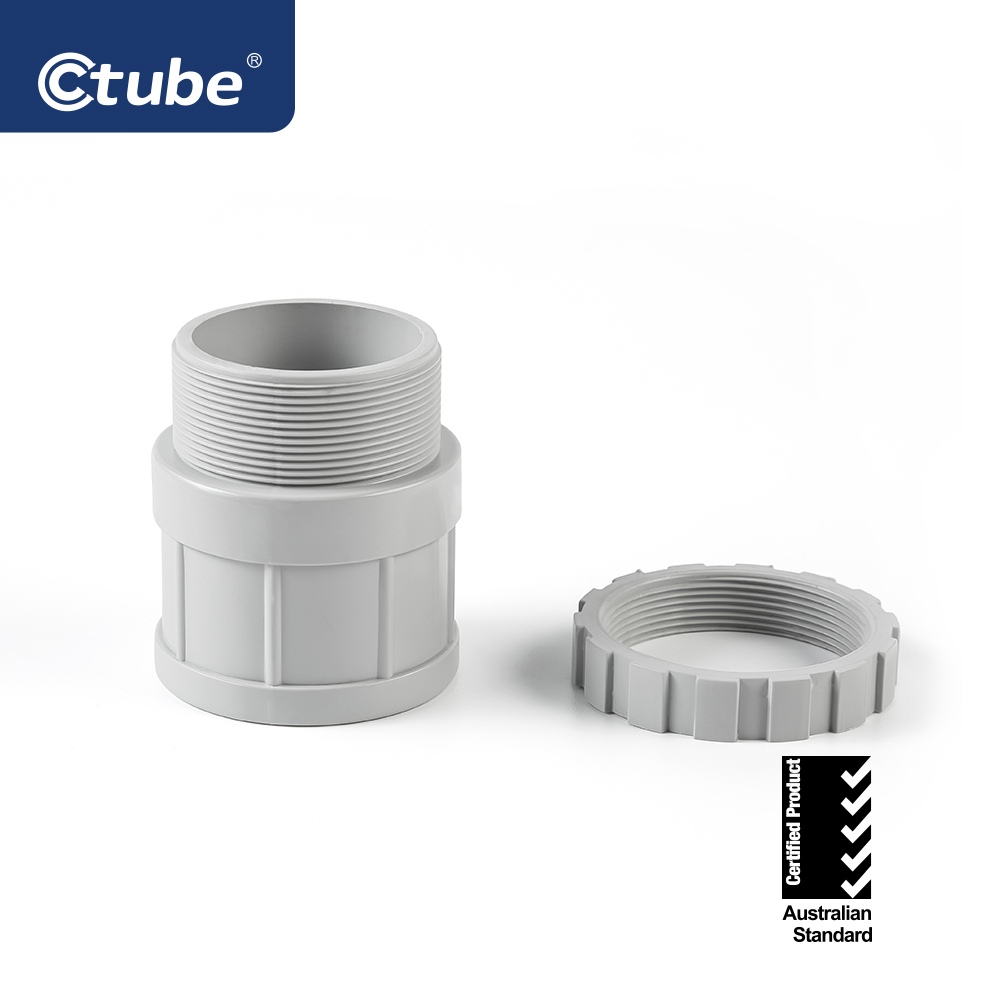 Ctube 20-50mm Plain to Screwed Male Terminal Adapter Connector