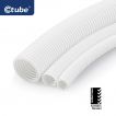 Ctube Electrical Tubing Corrugated PVC Conduit ENT Plastic Cable Wiring Pipe 20mm to 50mm - White