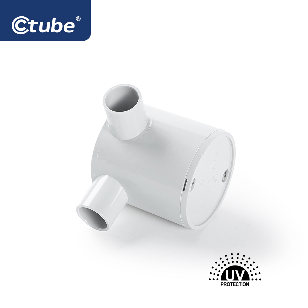 Ctube 20-25mm 2-Way V Type Solar Deep Junction Box