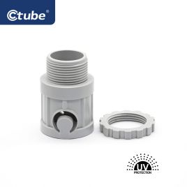 Ctube 20-25mm Solar Corrugated to Screwed Male Terminal Adapter Connector