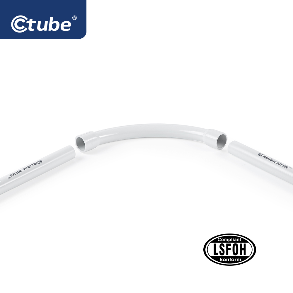Ctube 20-63mm 90 Degree LSZH Sweep Bend
