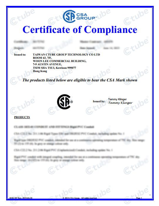 Certificación CSA 1