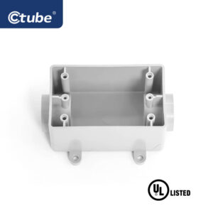 2 Straight Way Outlet Box