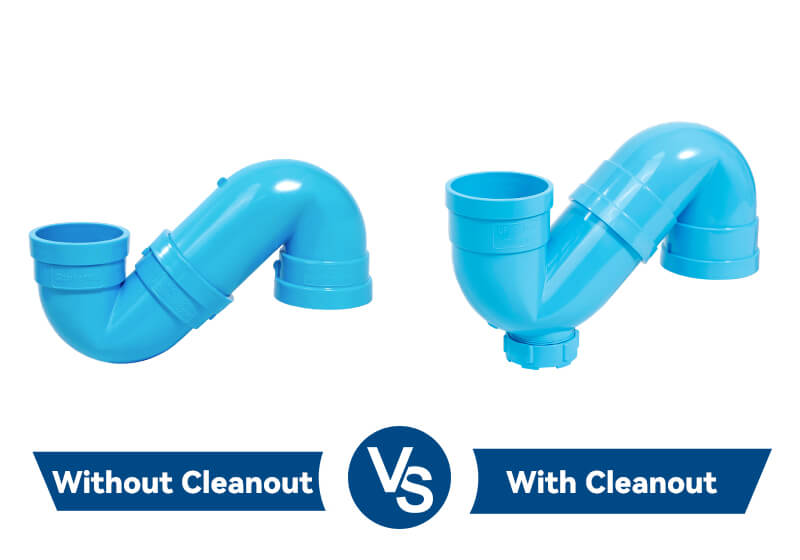 Siphon en S en PVC-U pour coude de plomberie