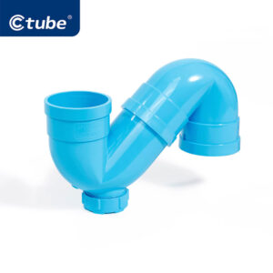 uPVC S-Trap with Service Cleanout for Sanitary Drainage Installations