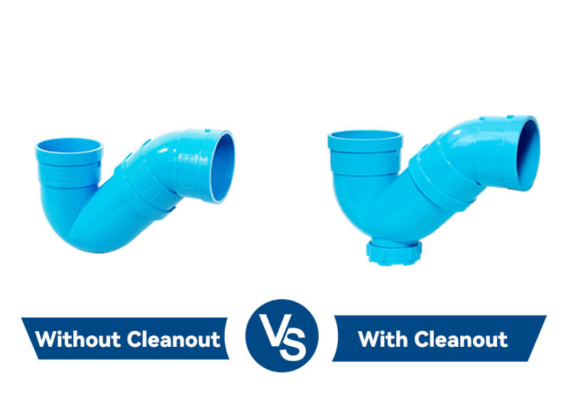 Siphon en P en PVC-U pour plomberie