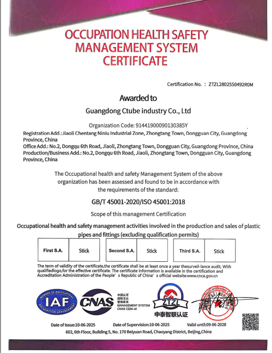 ISO 45001 Certification Ctube